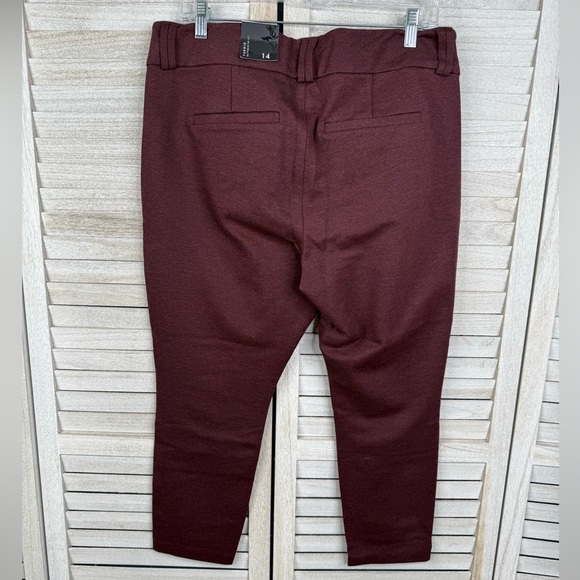TORRID Burgundy All Nighter Ponte Ankle Pants from The Noir Collection-14 - Picture 2 of 3